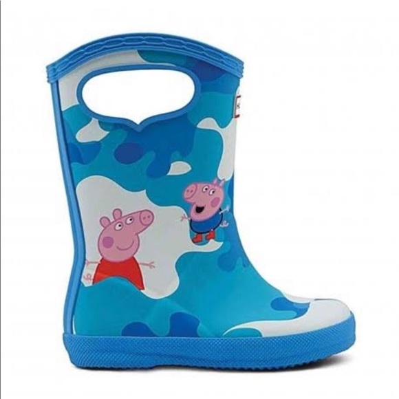 Hunter Other - Hunter Original Peppa Pig Kids First Grab Handle Wellingtons Blue Rain Boots 8